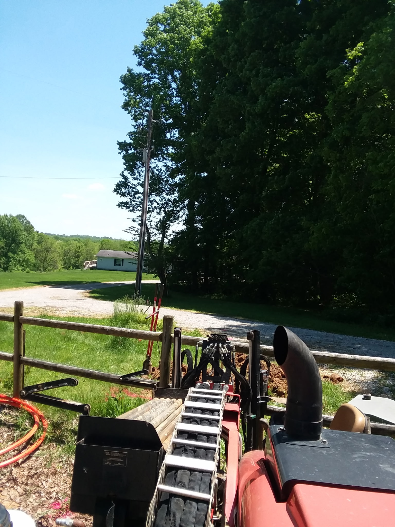 Drill rig on residential site